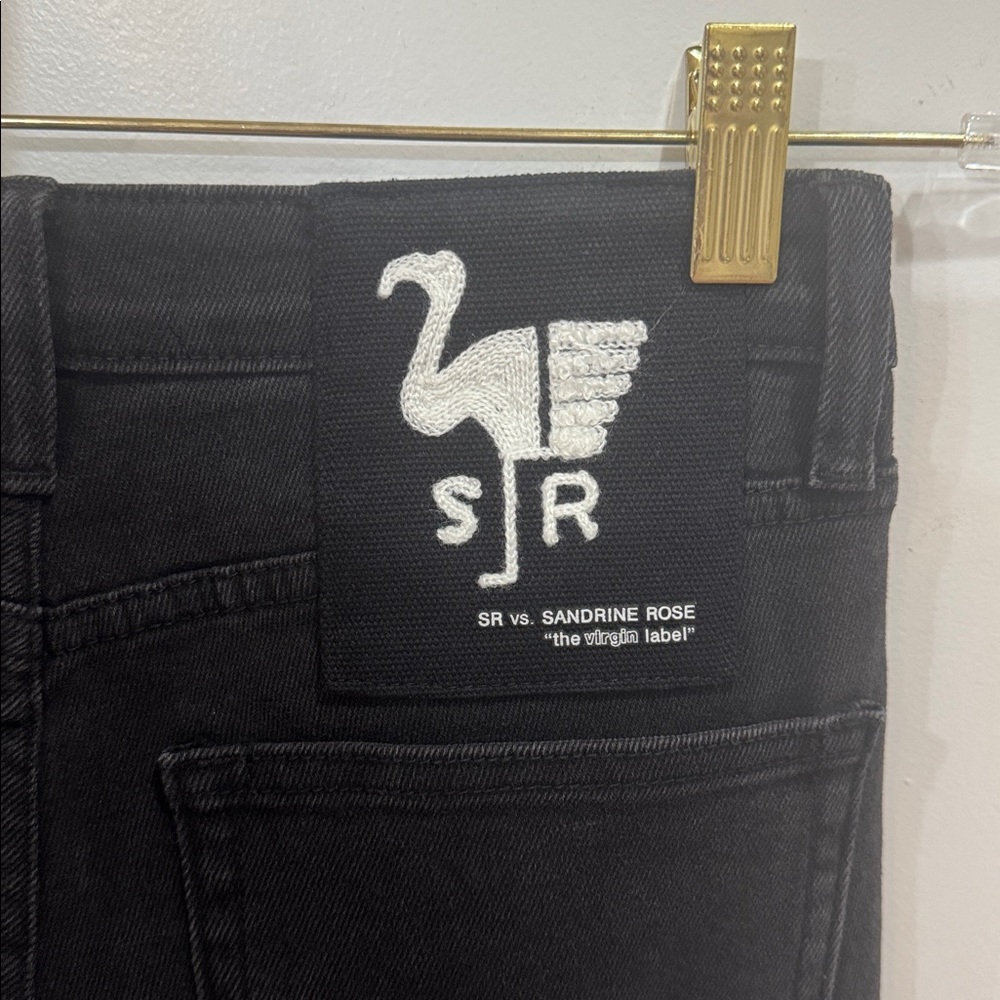 *NEW* SANDRINE ROSE BLACK RETRO SUPER FLARE JEAN 27 - Picture 8 of 9